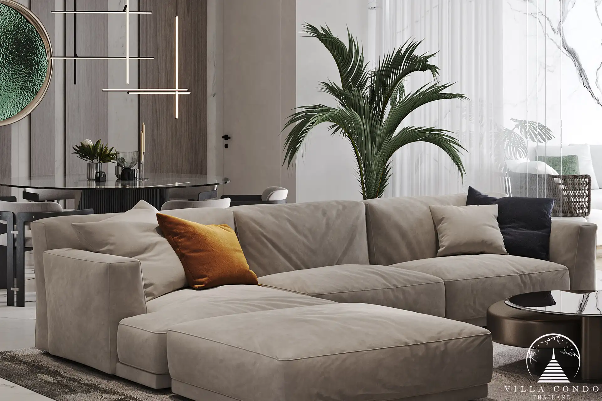 Stylish Living Room at Andaman Boutique Residences