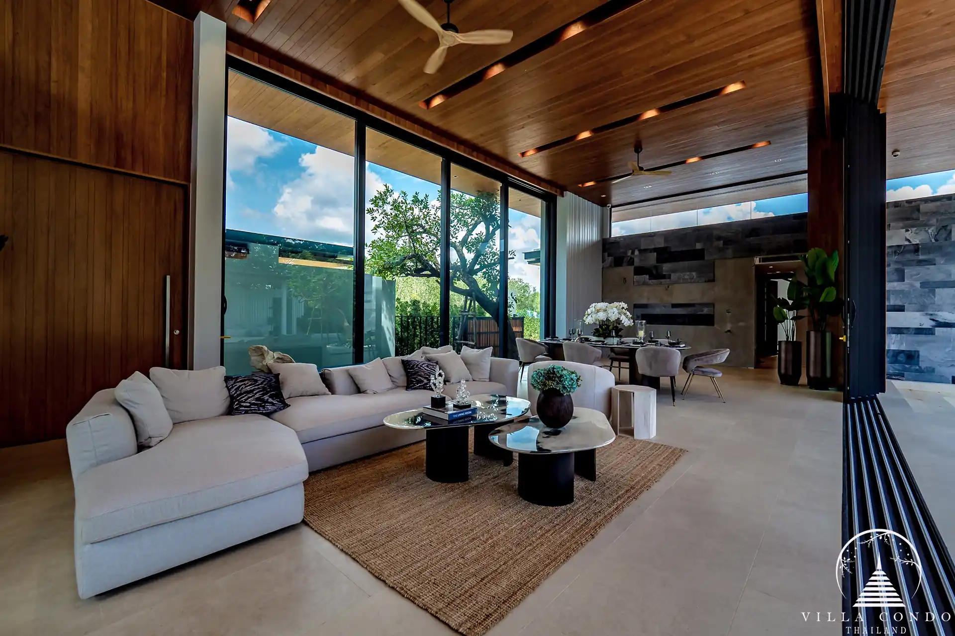 Stylish Living Room at Botanica Forestique