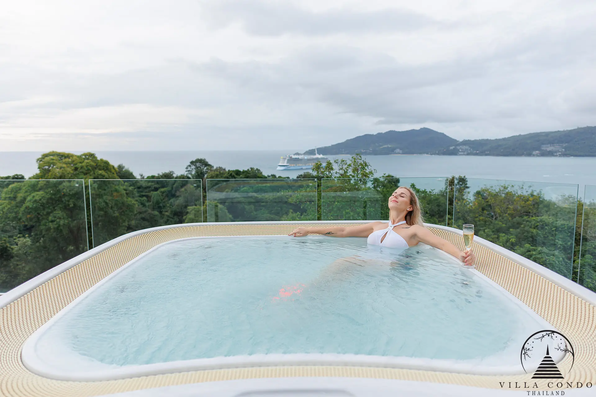 Relaxing Jacuzzi Area at Bluepoint Condo