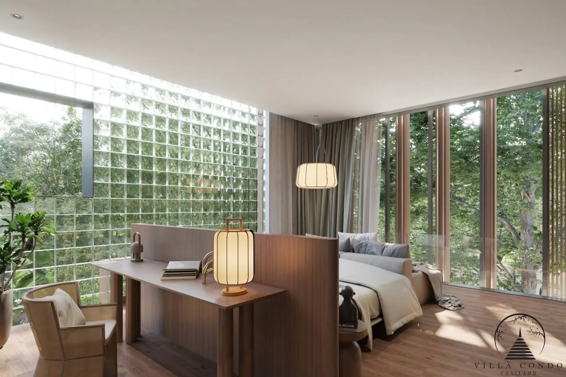 Tranquil Bedroom at Mono Oxygen Villas
