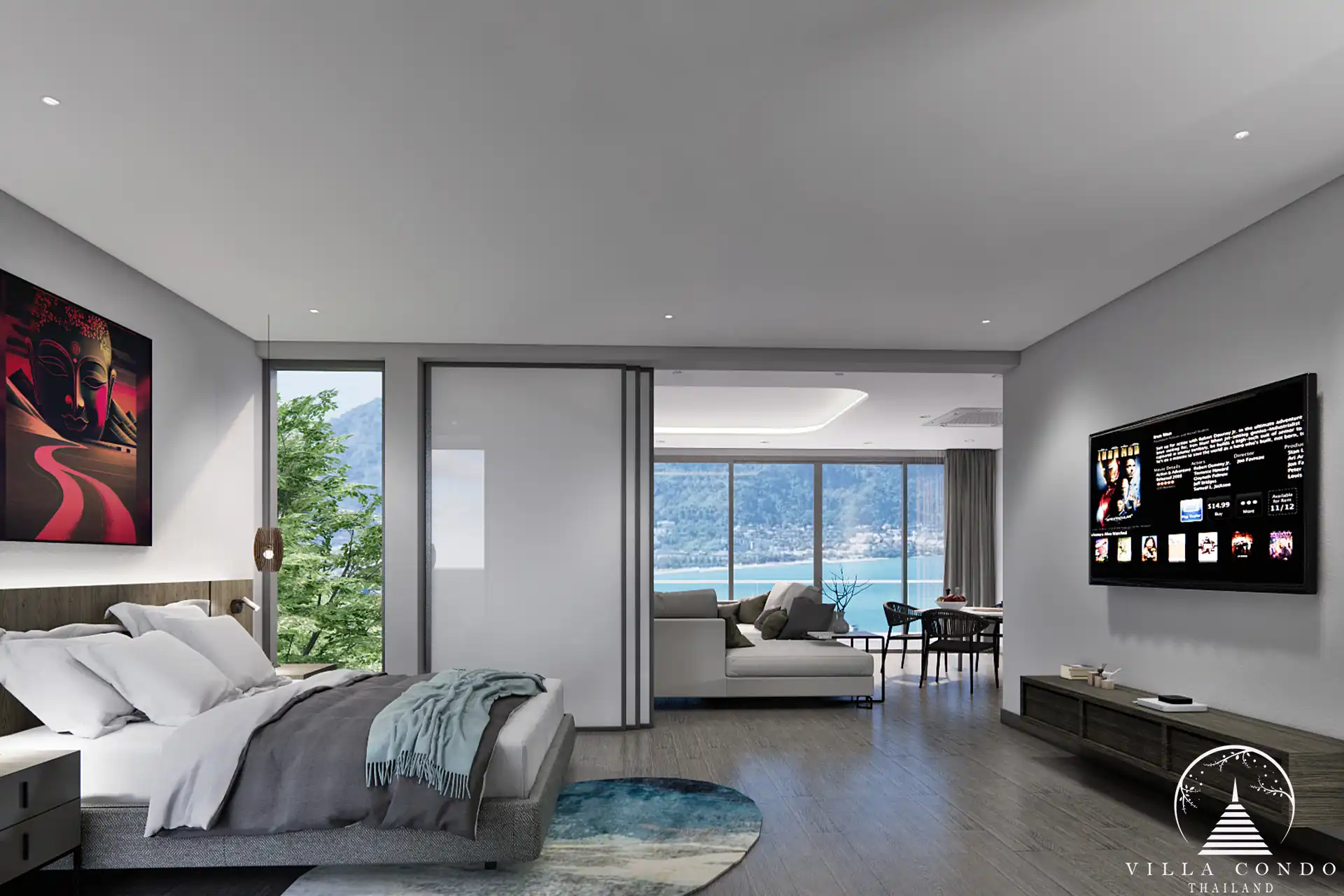 Tranquil Bedroom at Mandarin Oceanview Resort Patong