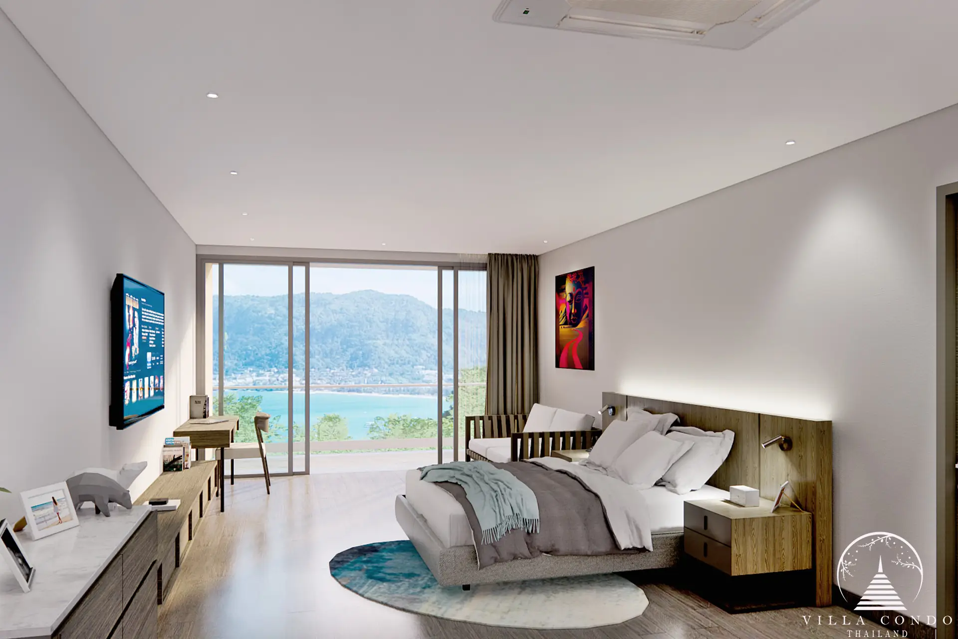 Tranquil Bedroom at Mandarin Oceanview Resort Patong