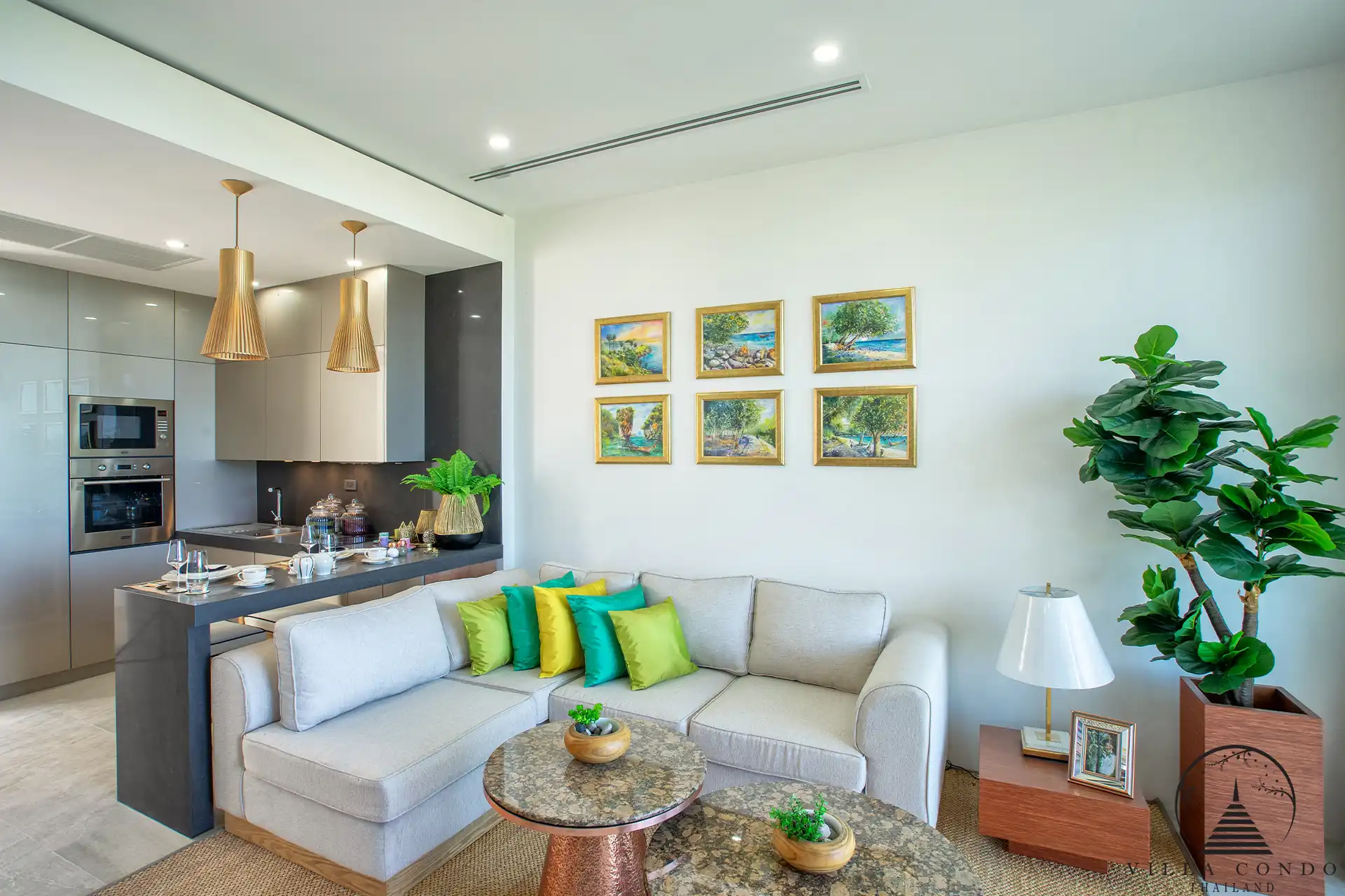 Stylish Living Room at Melia Karon Condominiums