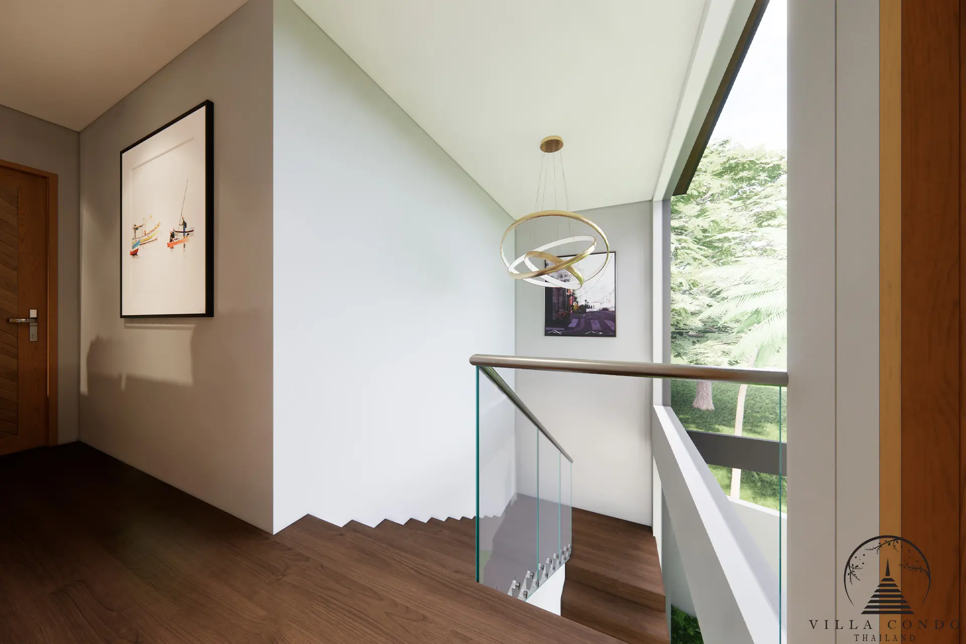 Elegant Staircase at Orchard Villas