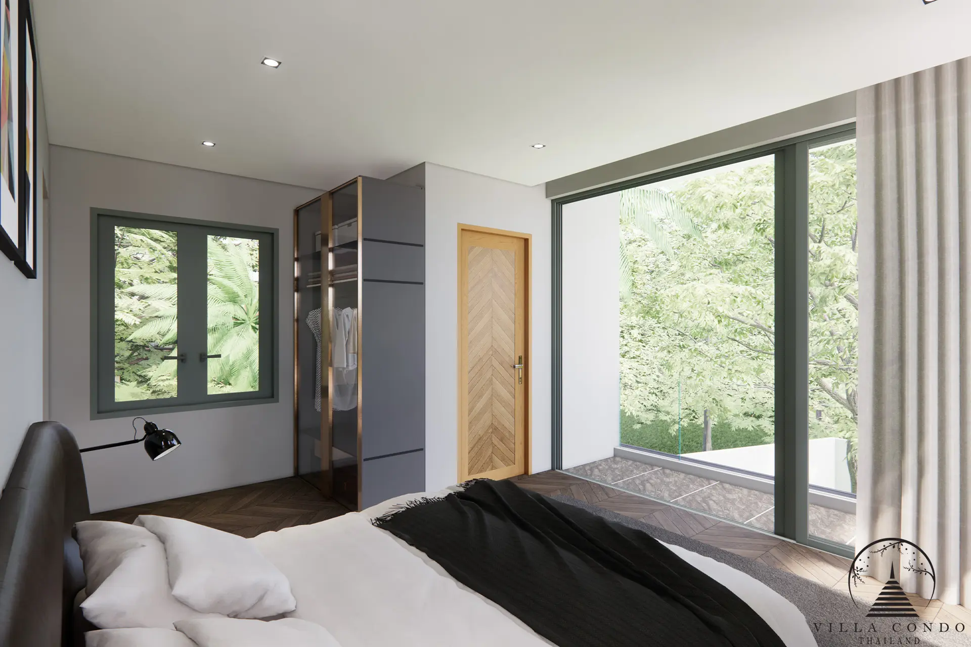 Serenely Designed Bedroom Interior
