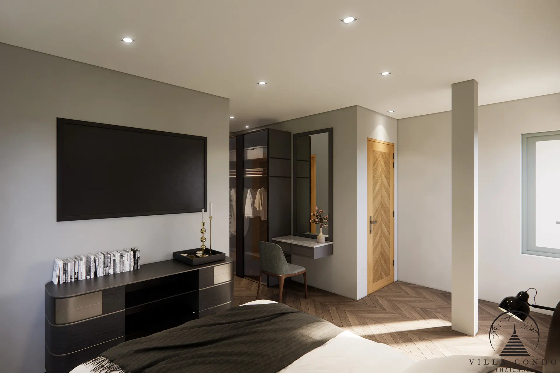 Serenely Designed Bedroom Interior