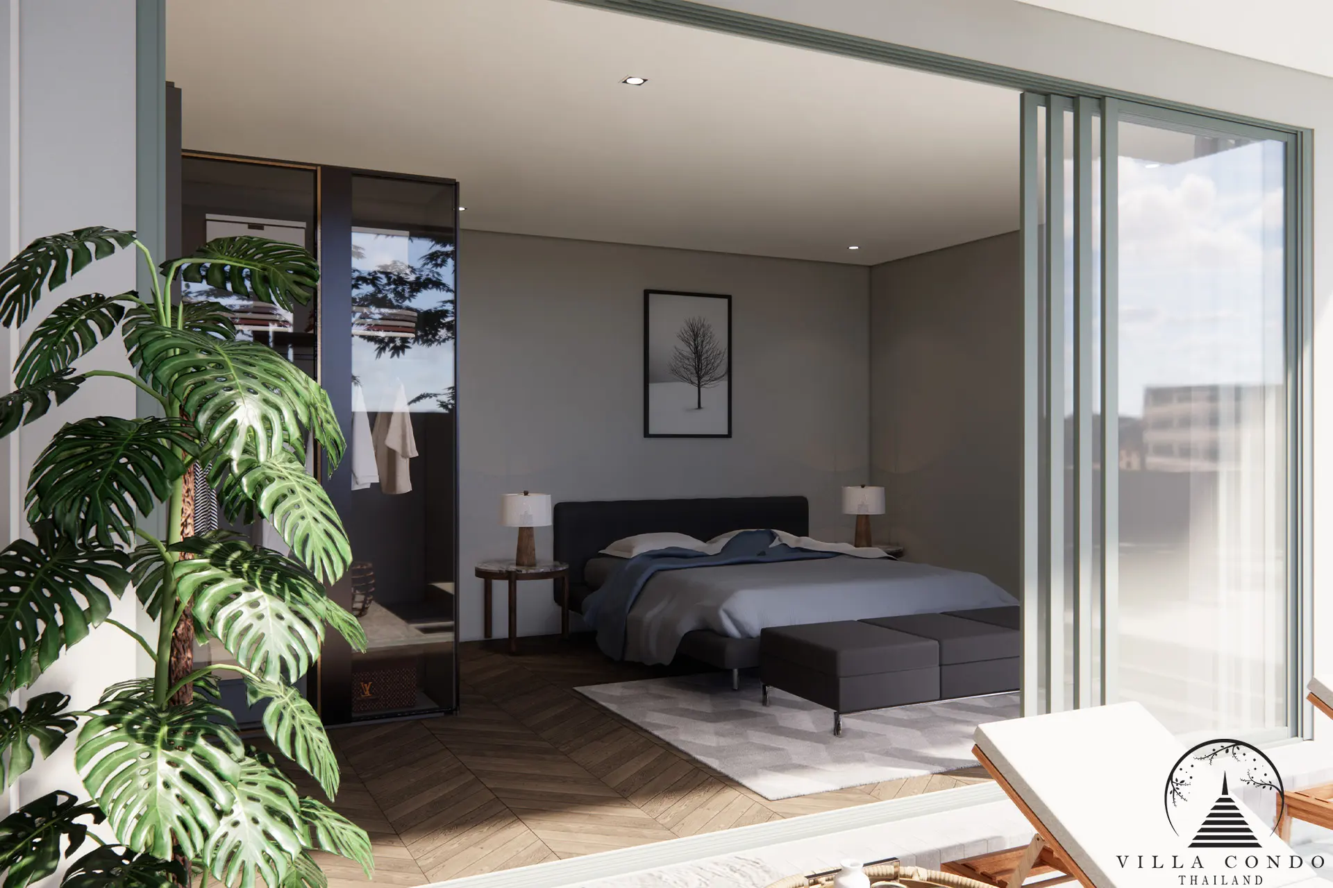 Serenely Designed Bedroom Interior