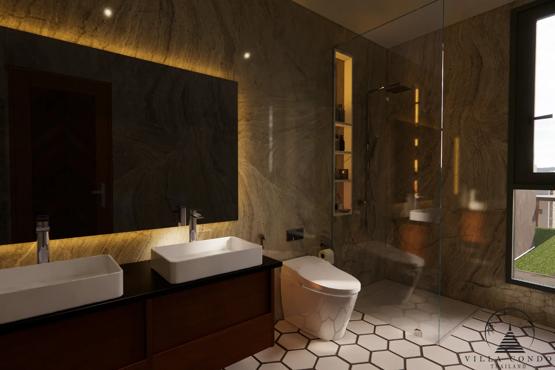 Luxurious Bathroom Retreat at Orchard Villas