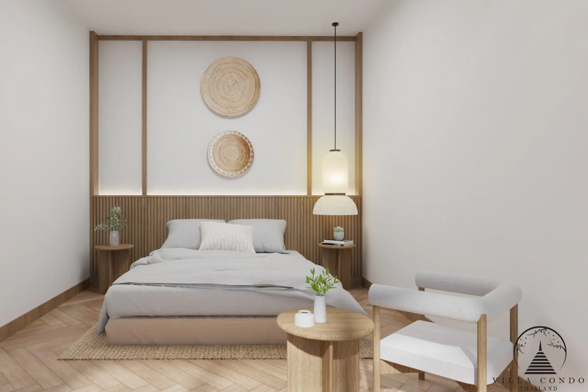 Serenely Designed Bedroom Interior