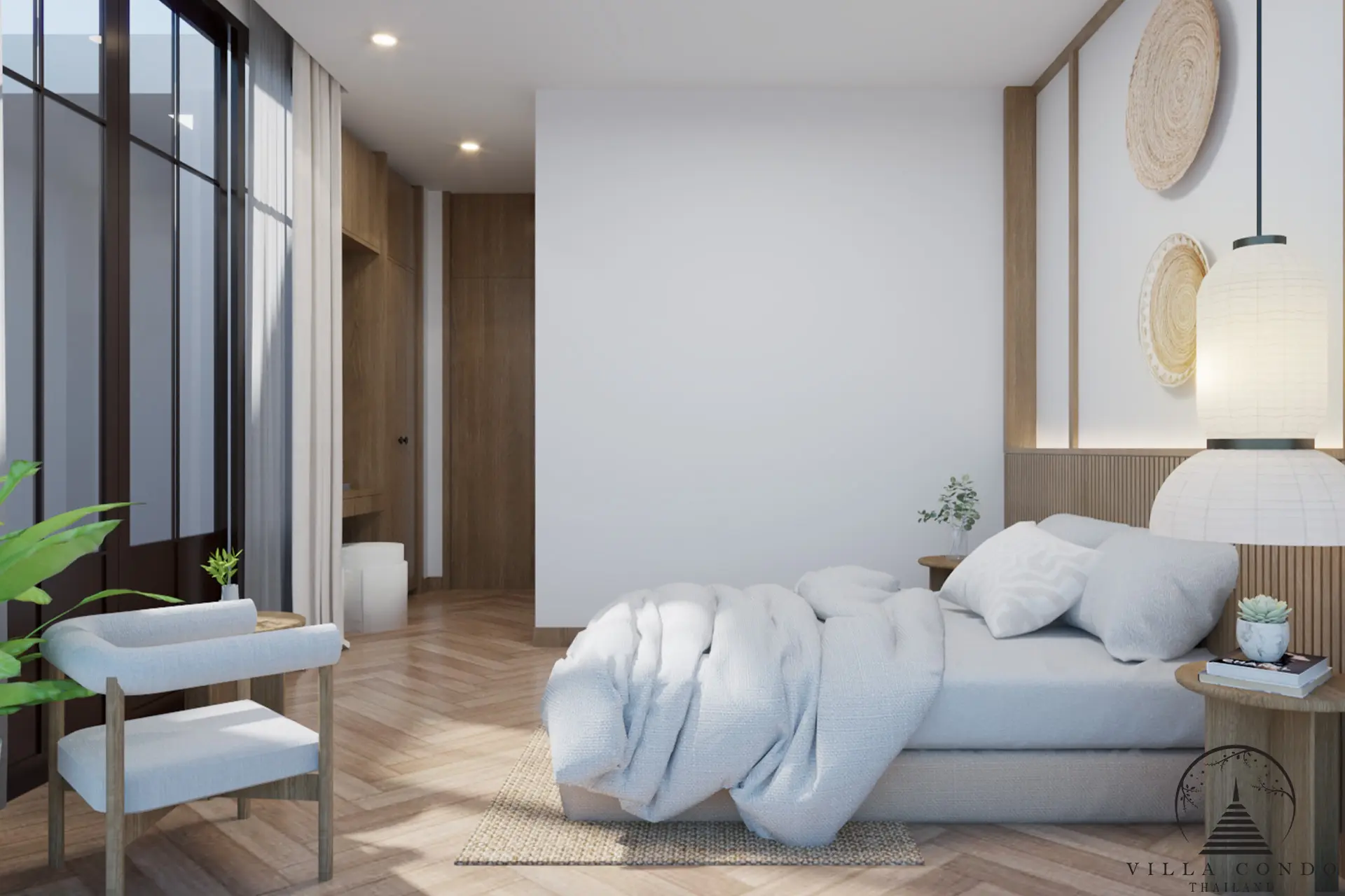 Serenely Designed Bedroom Interior