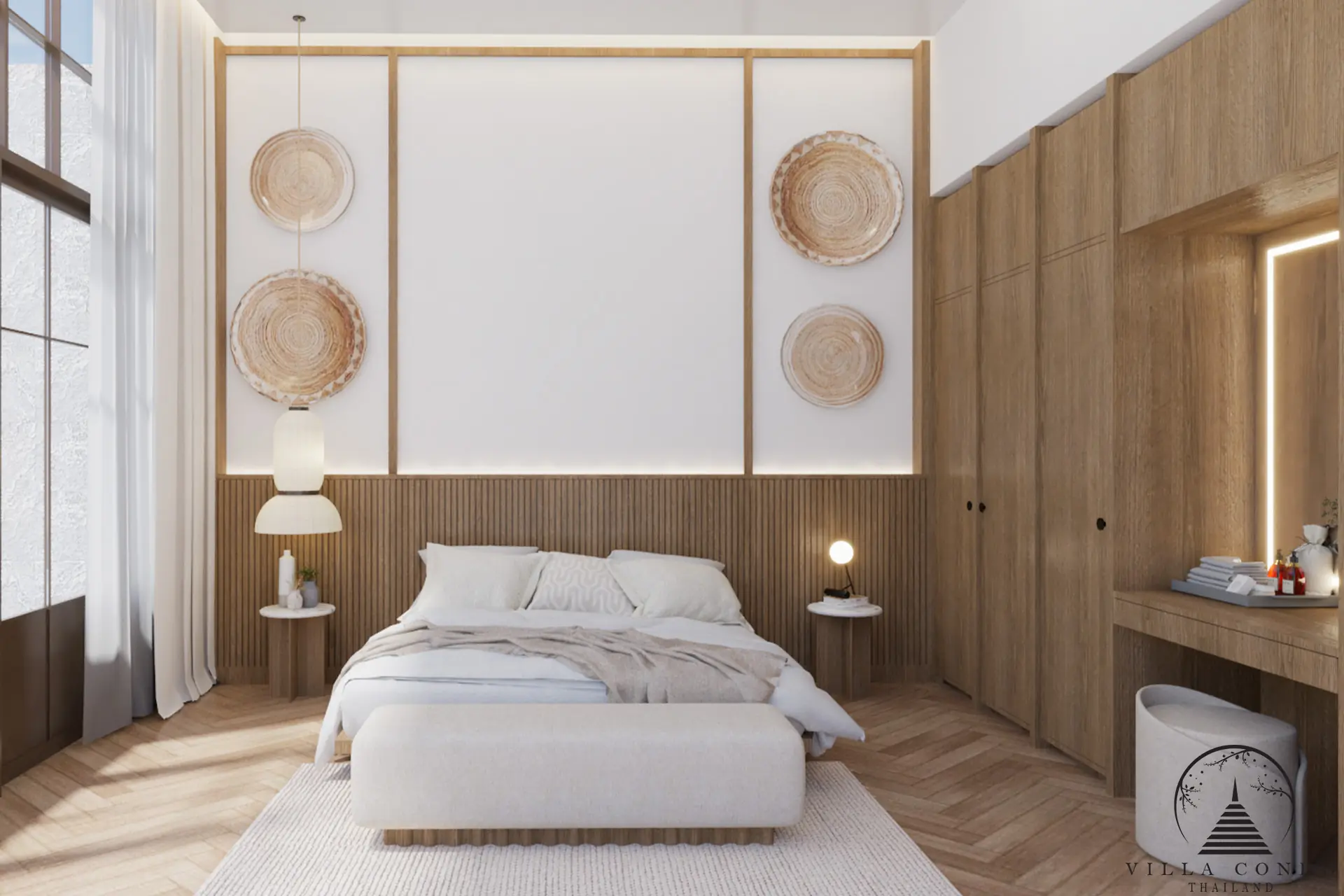 Serenely Designed Bedroom Interior