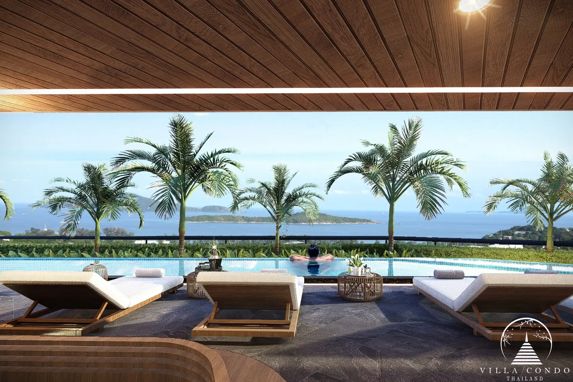The One Nai Harn Rooftop pool deck