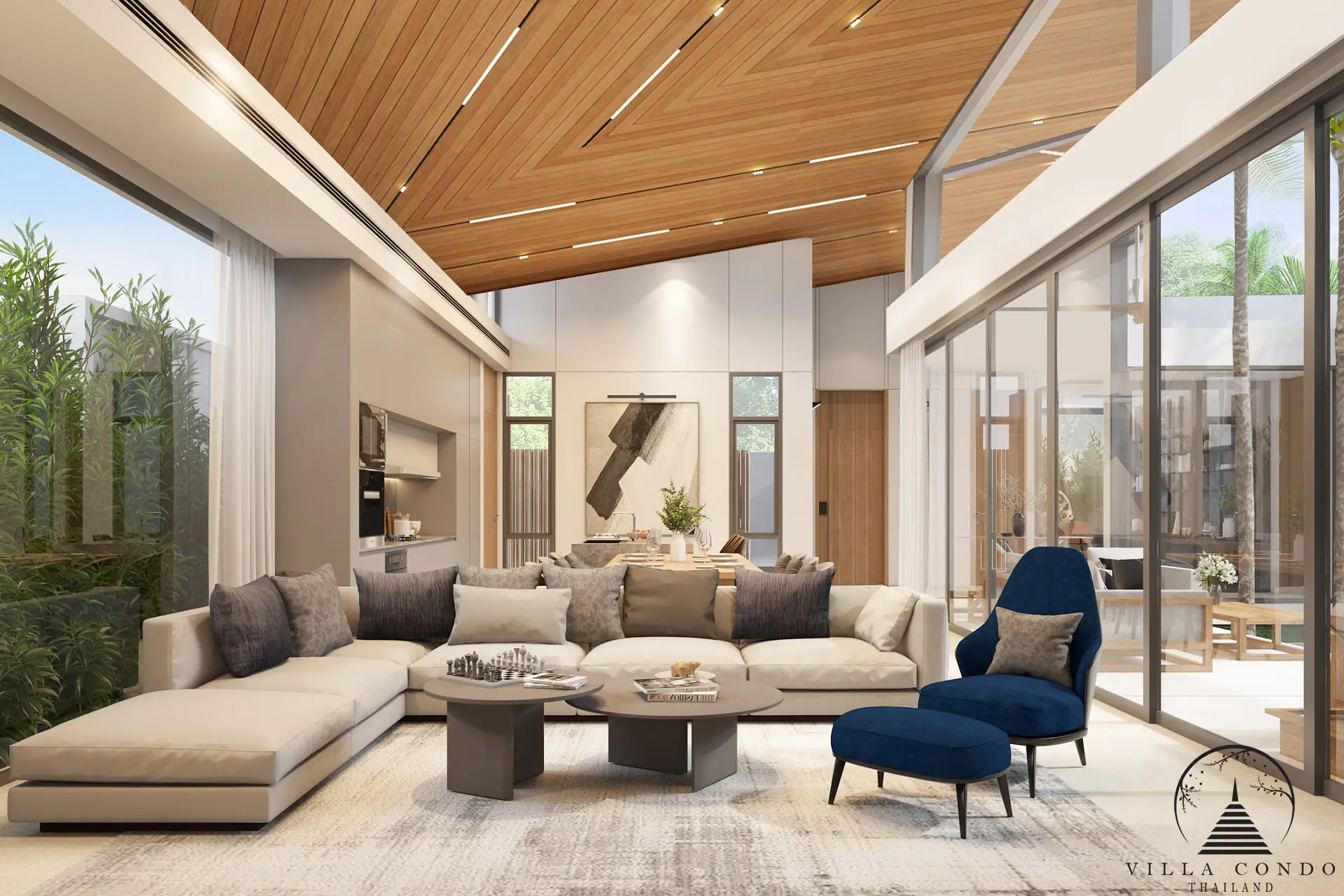 Stylish Living Room at Zenithy Luxe
