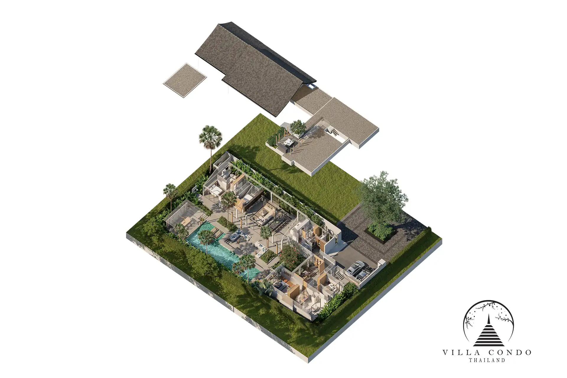 Pavara Khiri Collection KOMA - Pavara Hill Collection V30 Villa D Axonometry R2