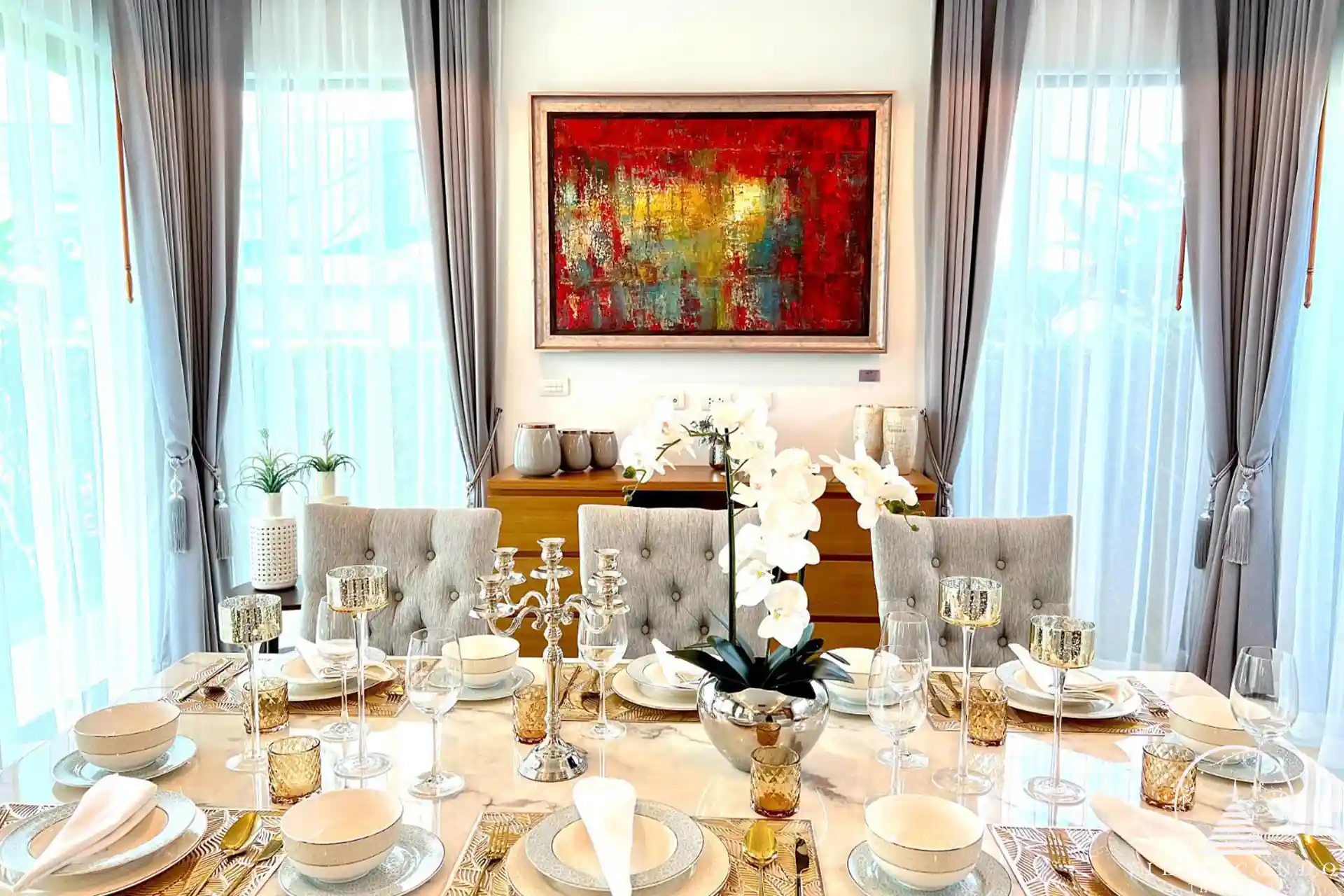 Ameen House Dining Area Elegant dining area in Ameen House