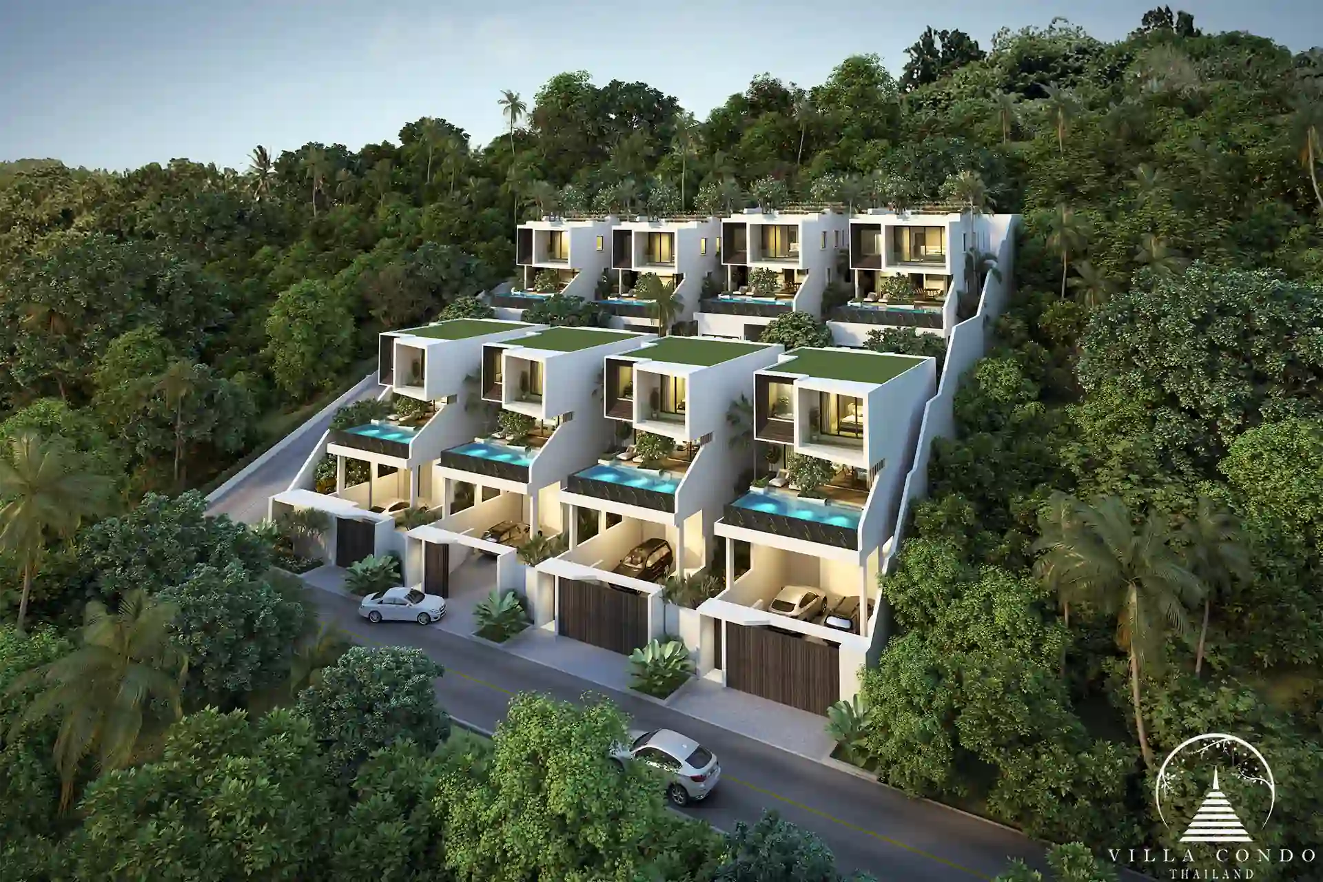 Bird's eye view of Maison Sky Villas