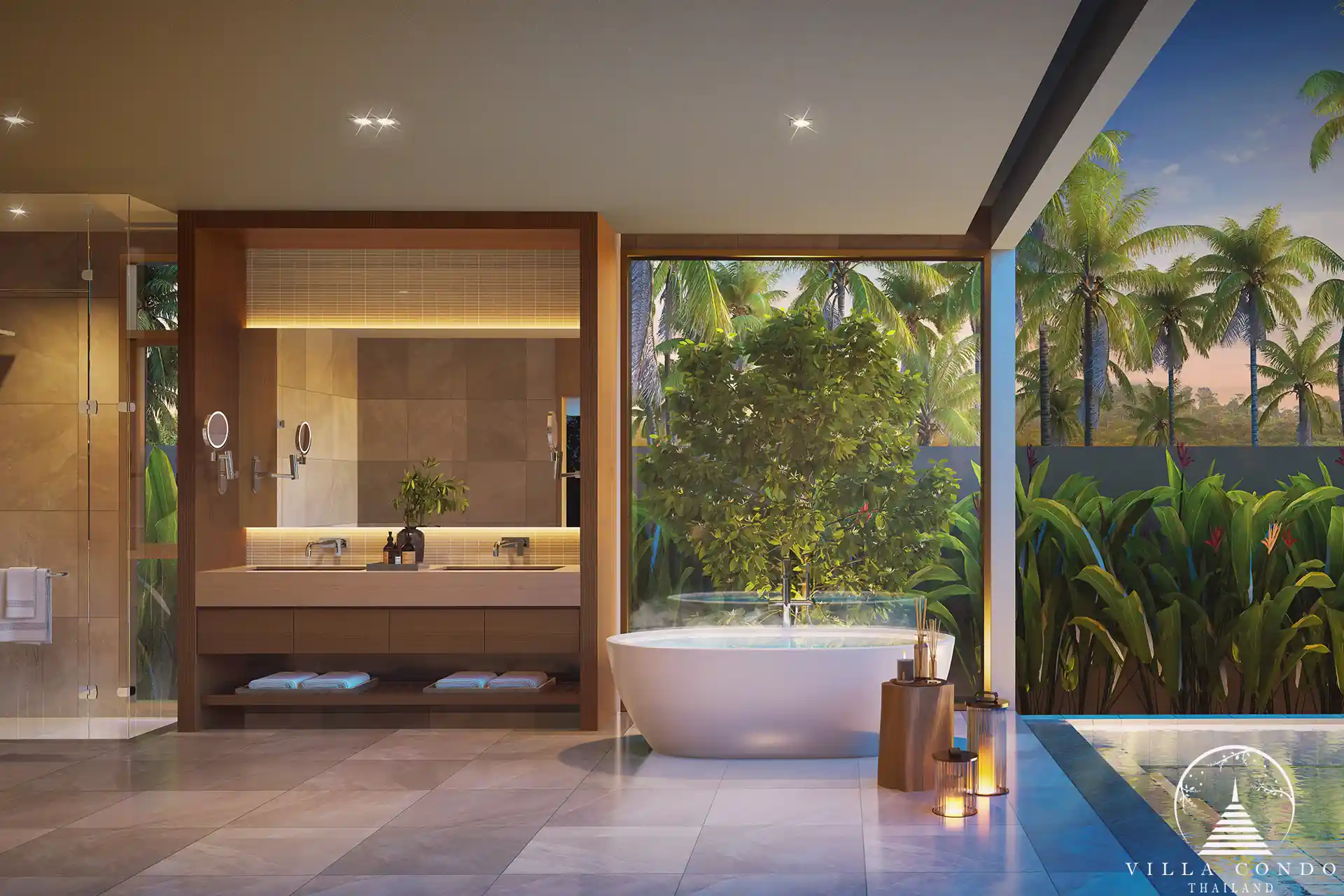 Luxurious Master Bathroom in Balco Bangtao Beach Villa Luxurious master bathroom in a Balco Bangtao Beach villa.