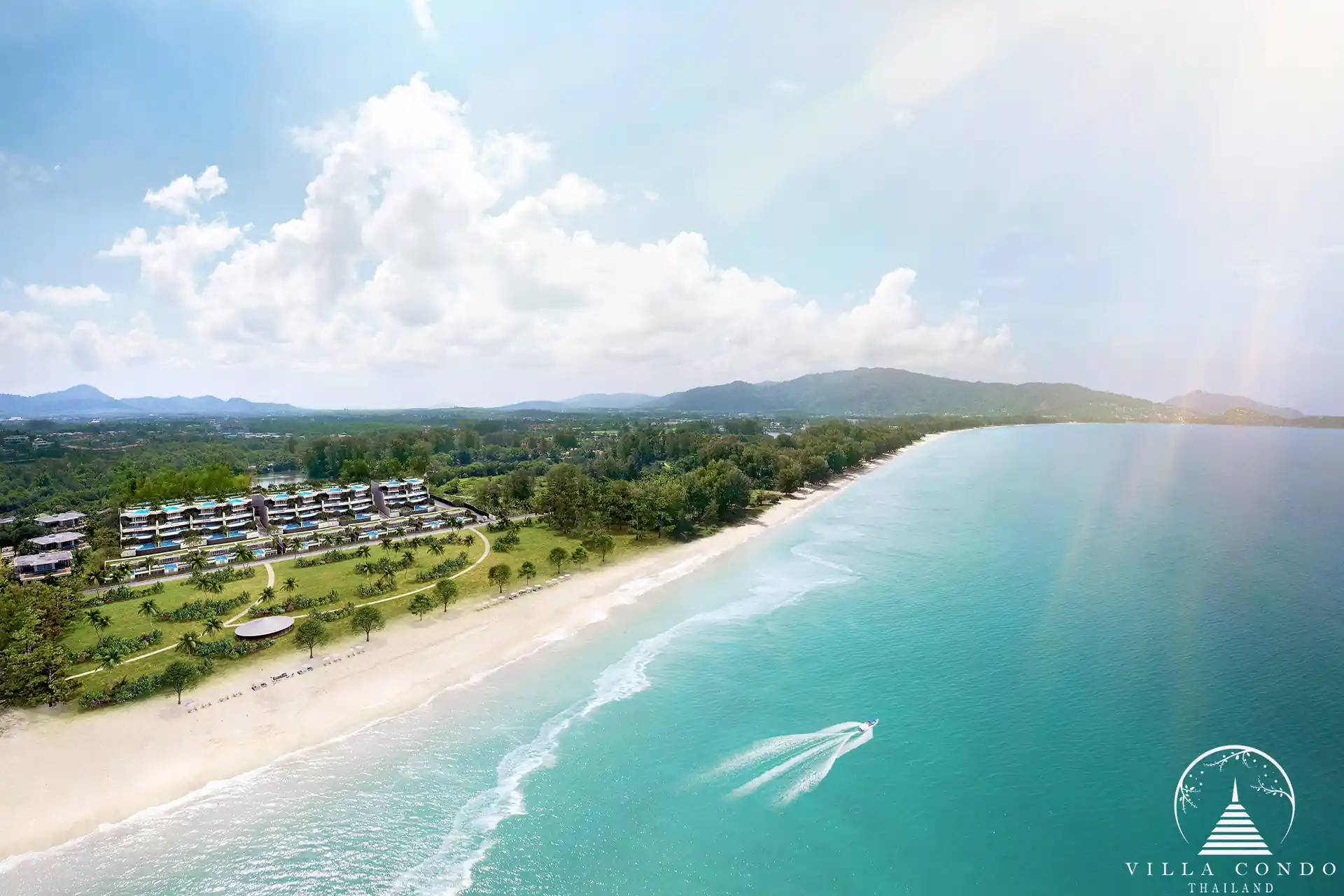 Beachfront view from Banyan Tree Seaview Residences.