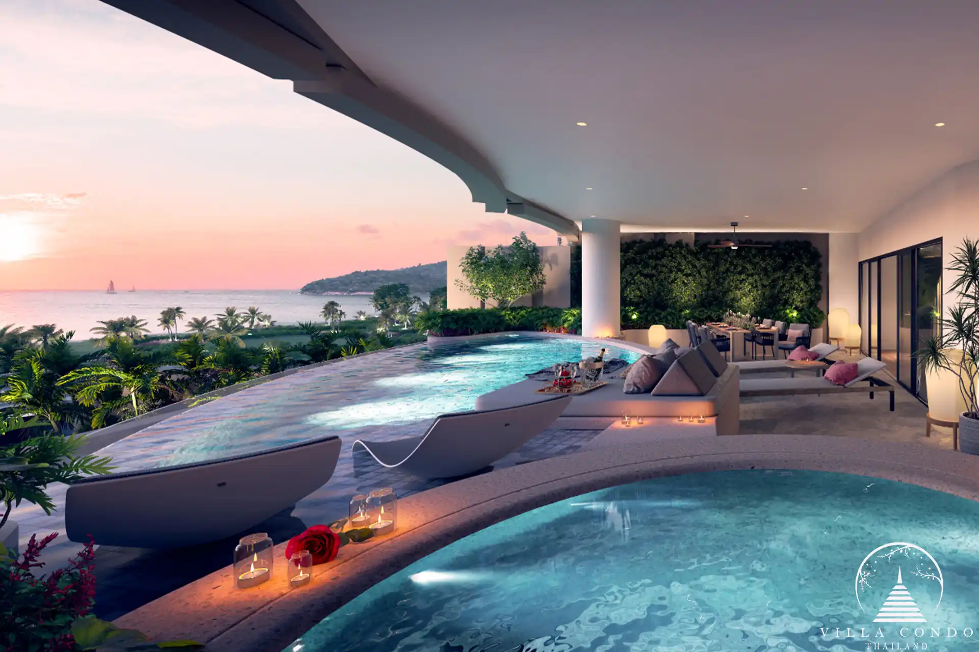 Exterior view of Banyan Tree Seaview Residences showcasing modern architecture.