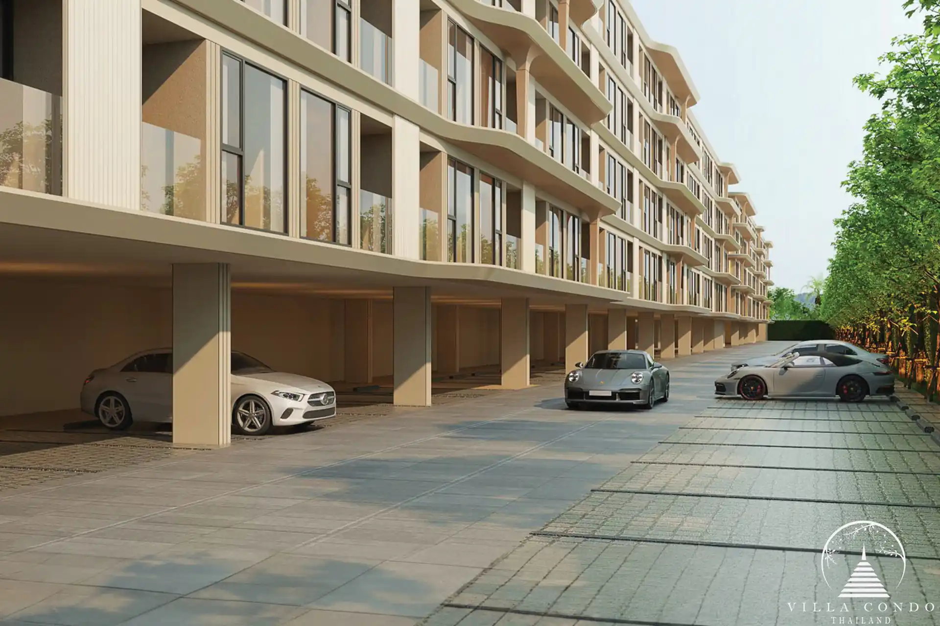 Convenient Parking at Bellevue Beachfront Common parking spaces at Bellevue Beachfront Condo.