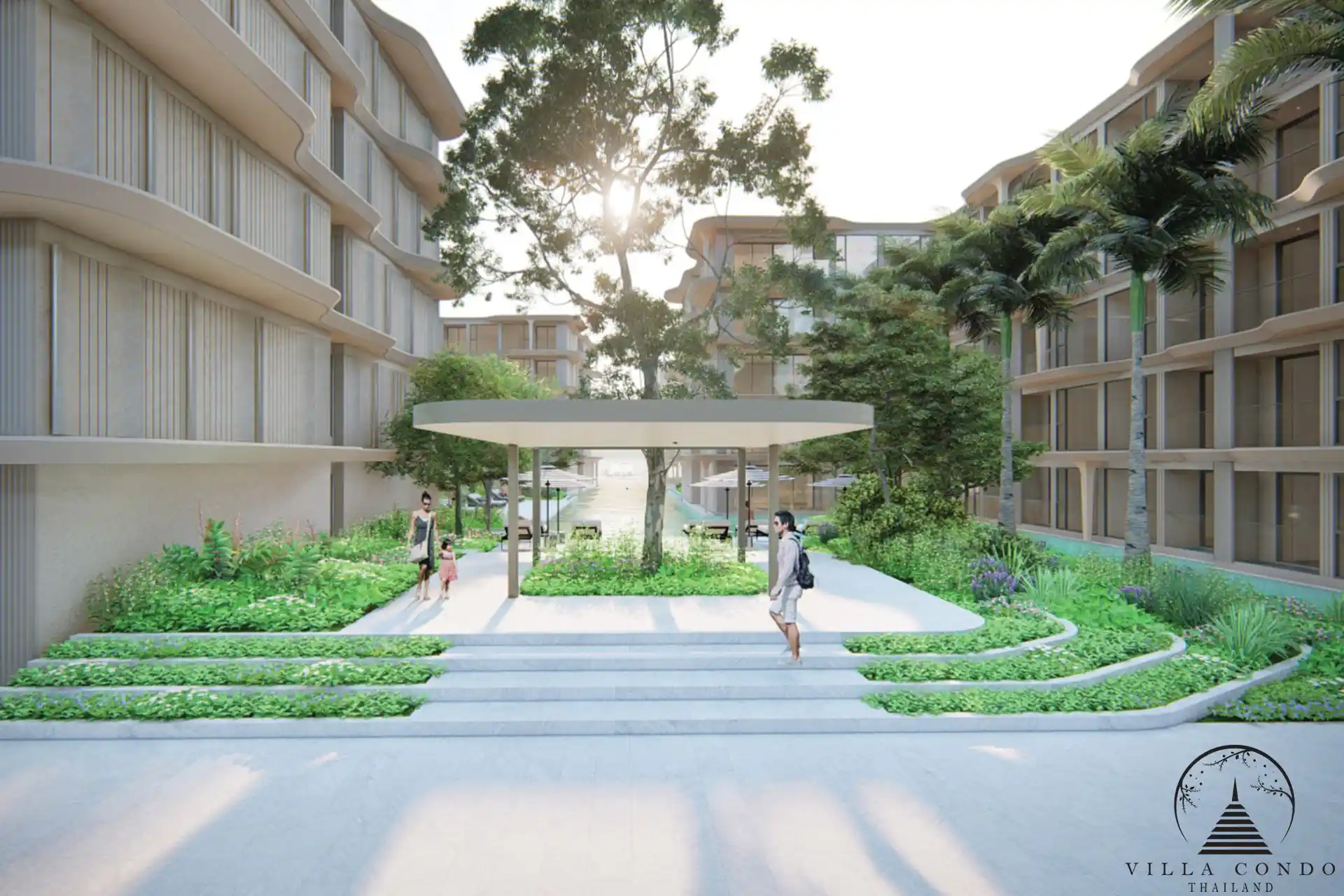 Serene Common Garden at Bellevue Beachfront Common garden at Bellevue Beachfront Condo.