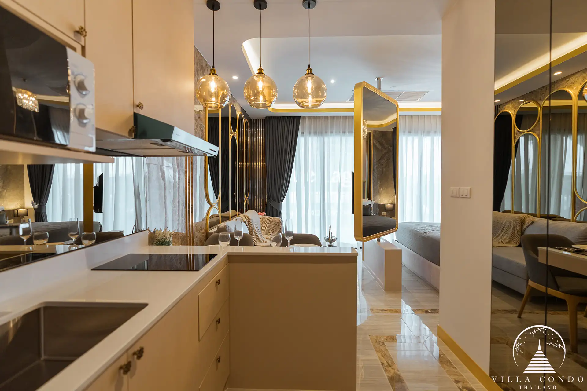 Kitchen in Bellevue Lagoon condominium