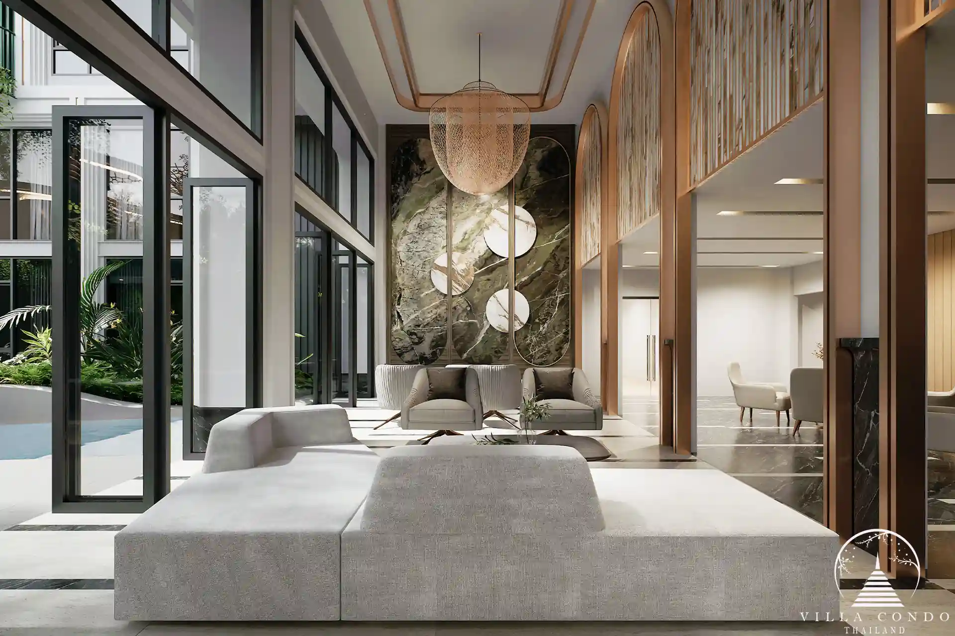 Lobby in Bellevue Lagoon condominium