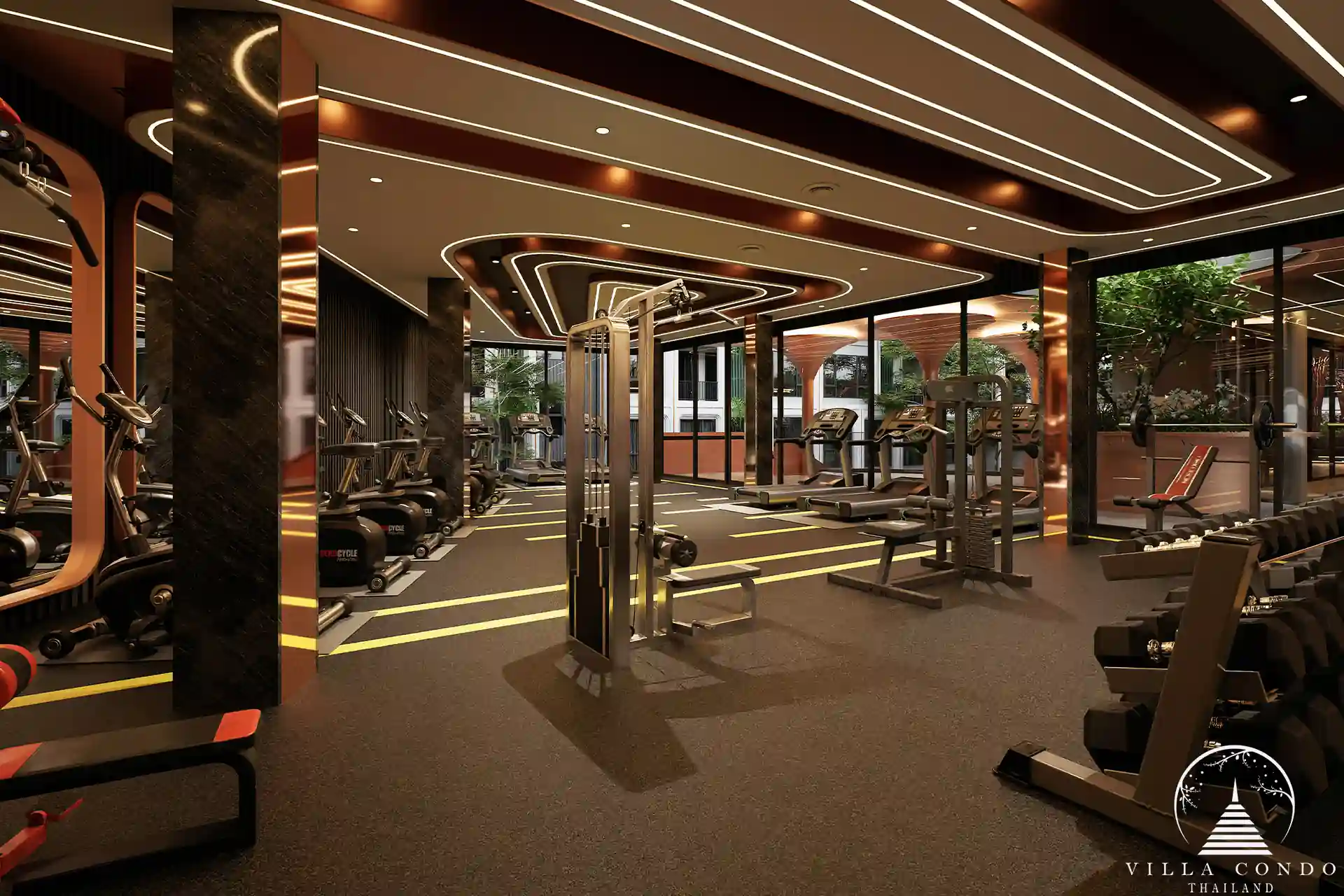 Fitness area in Bellevue Lagoon condominium
