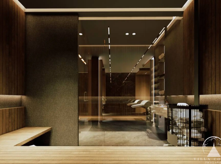 The rejuvenating sauna room in Enigma Residence.