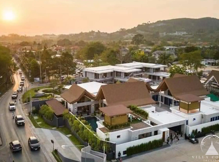 Bird’s eye view of Erawana Grand pool villas in Phuket