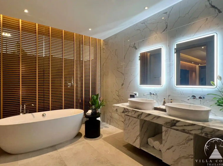 Spacious master bathroom in a unit at Erawana Grand pool villas in Phuket