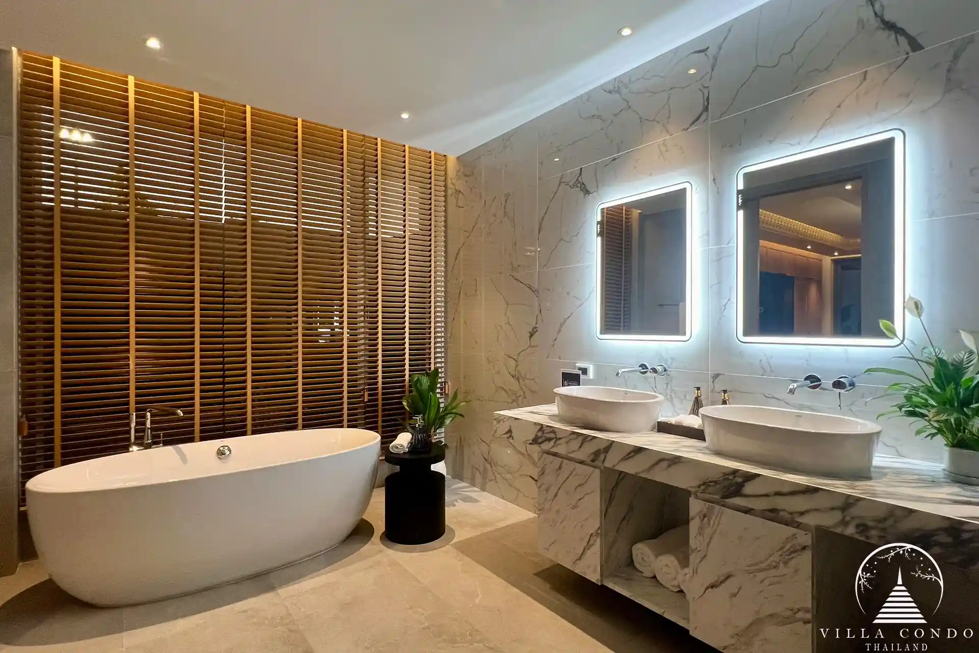 Spacious master bathroom in a unit at Erawana Grand pool villas in Phuket