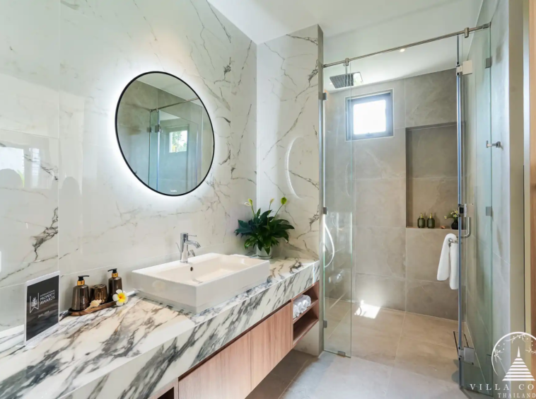 Modern bathroom in a unit at Erawana Grand pool villas in Phuket