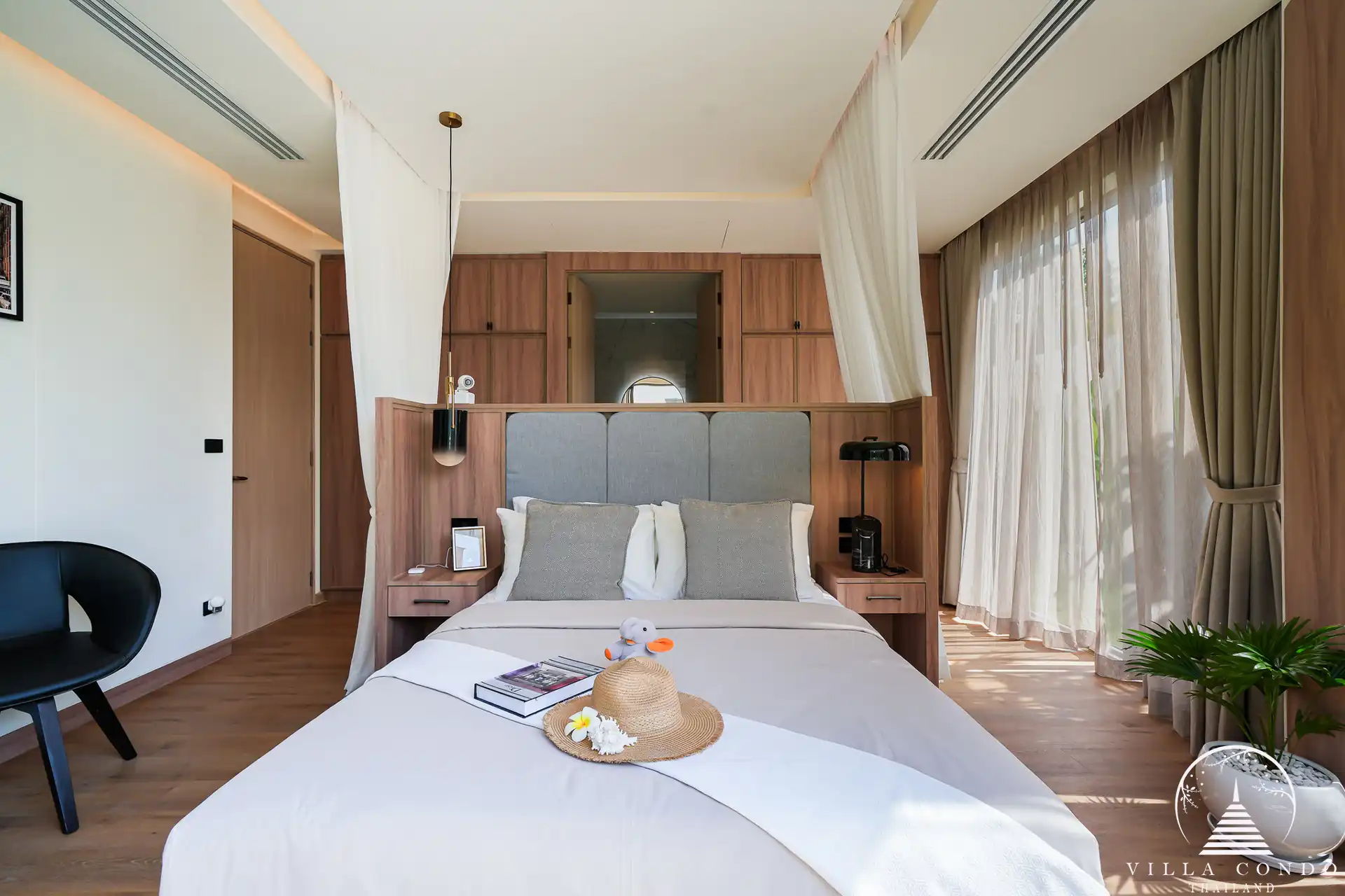 Elegant master bedroom in a unit at Erawana Grand pool villas in Phuket