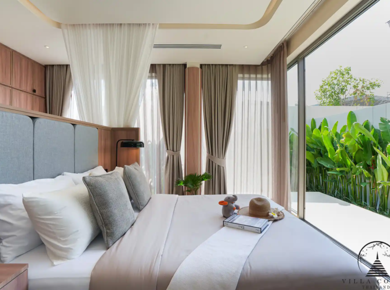 Elegant master bedroom in a unit at Erawana Grand pool villas in Phuket