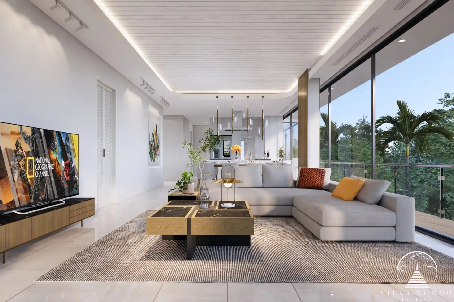 Etherhome Seaview Condo Living Area