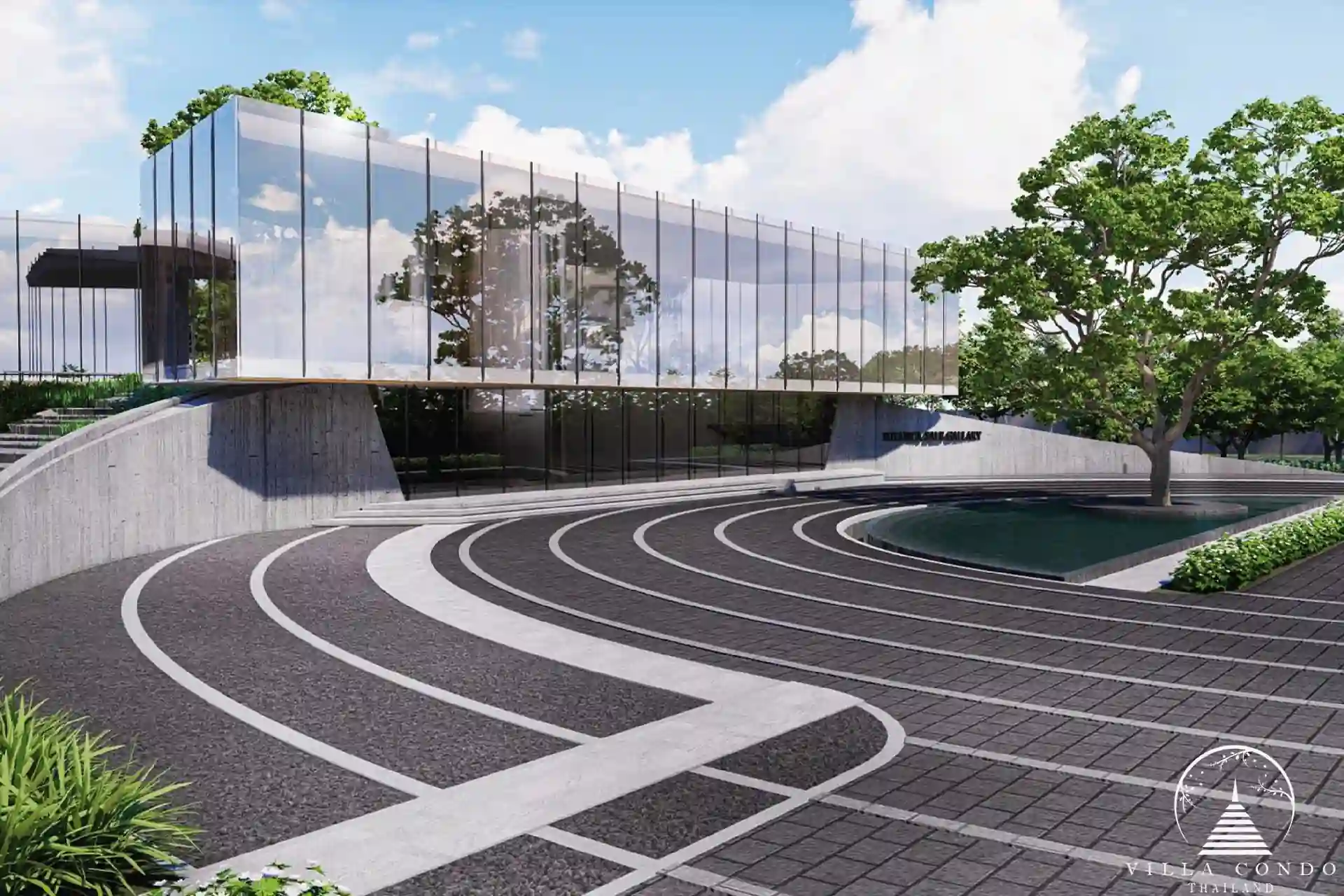 Scenic jogging track in Botanica Hythe Condominium