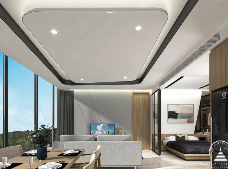 Spacious and stylish living area in Botanica Hythe Condominium