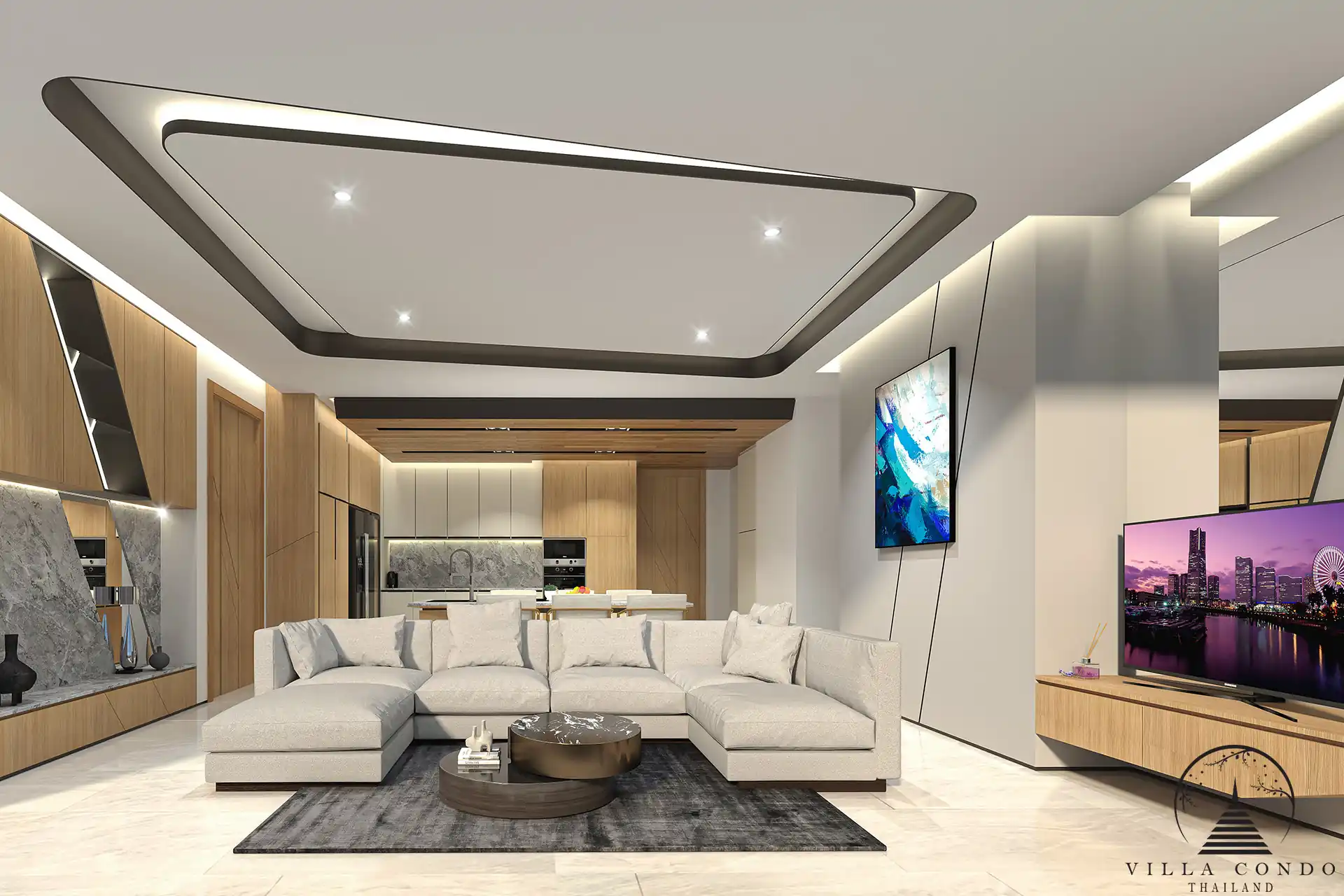 Spacious and stylish living area in Botanica Hythe Condominium