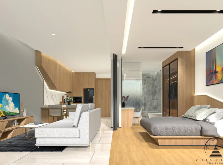 Spacious and stylish living area in Botanica Hythe Condominium