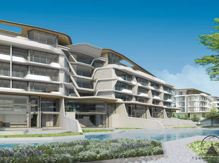 Serene common pool area in Botanica Hythe Condominium