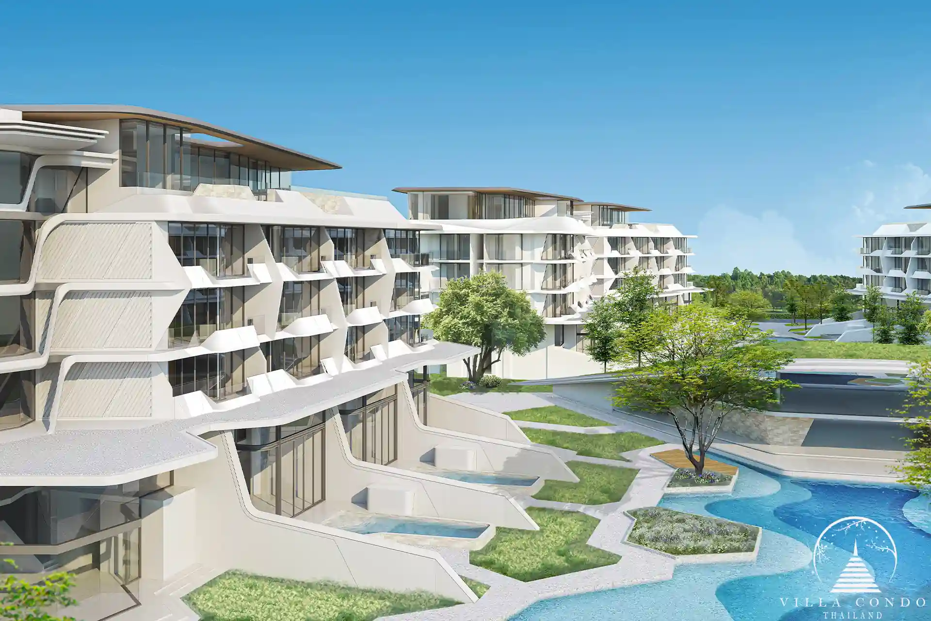 Comfortable outdoor seating area in Botanica Hythe Condominium