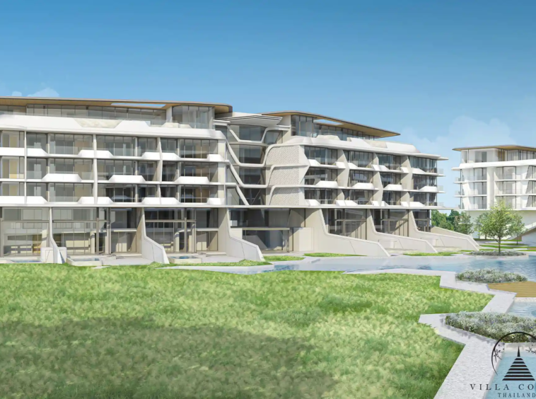 Beautifully landscaped common garden at Botanica Hythe Condominium