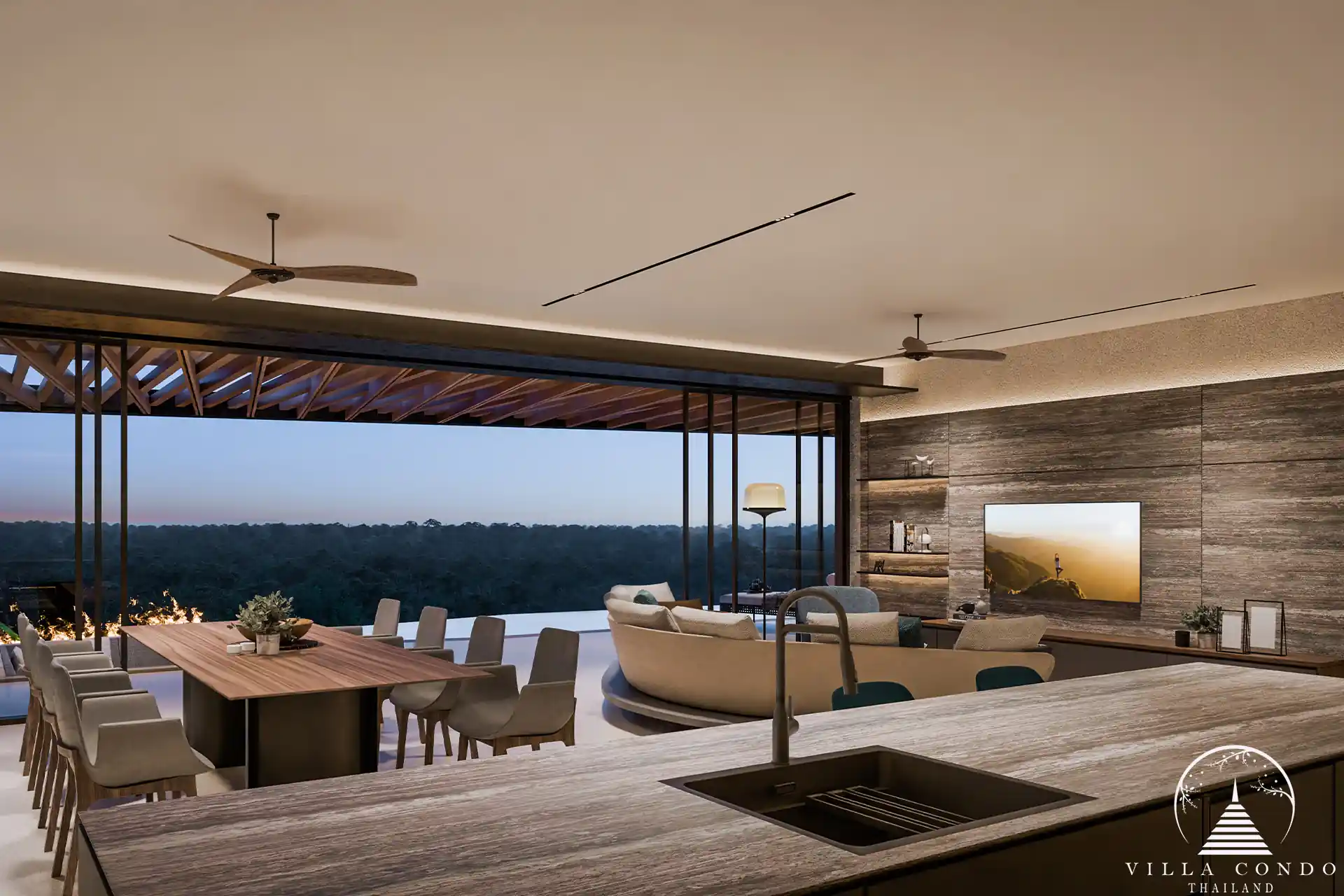 Luxurious interior of ISOLA II villa