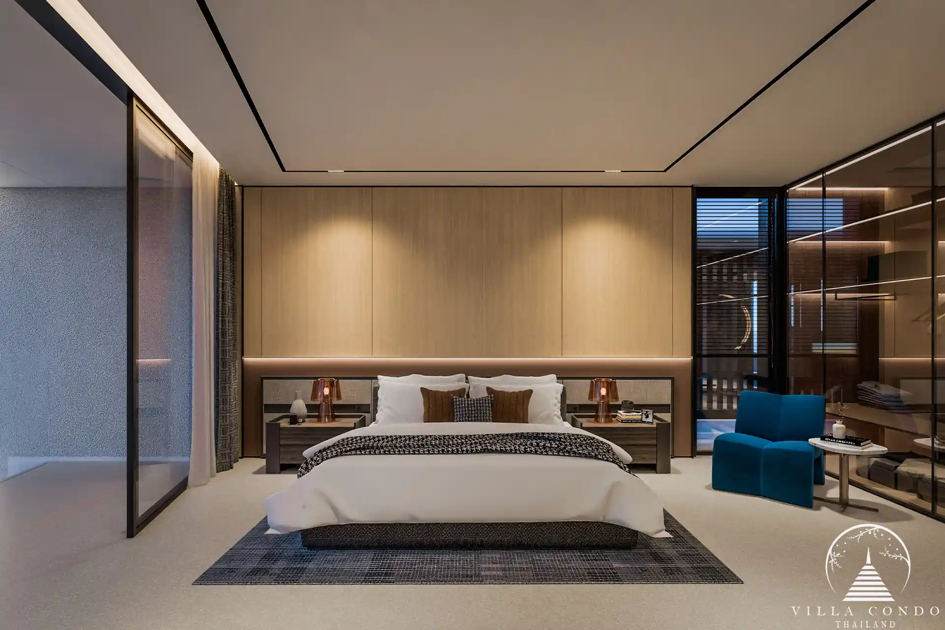 Spacious bedroom in ISOLA II villa