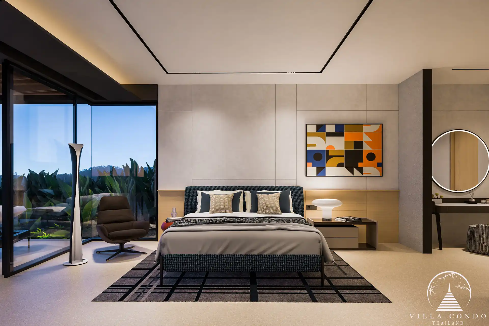 Luxurious master bedroom in ISOLA II villa