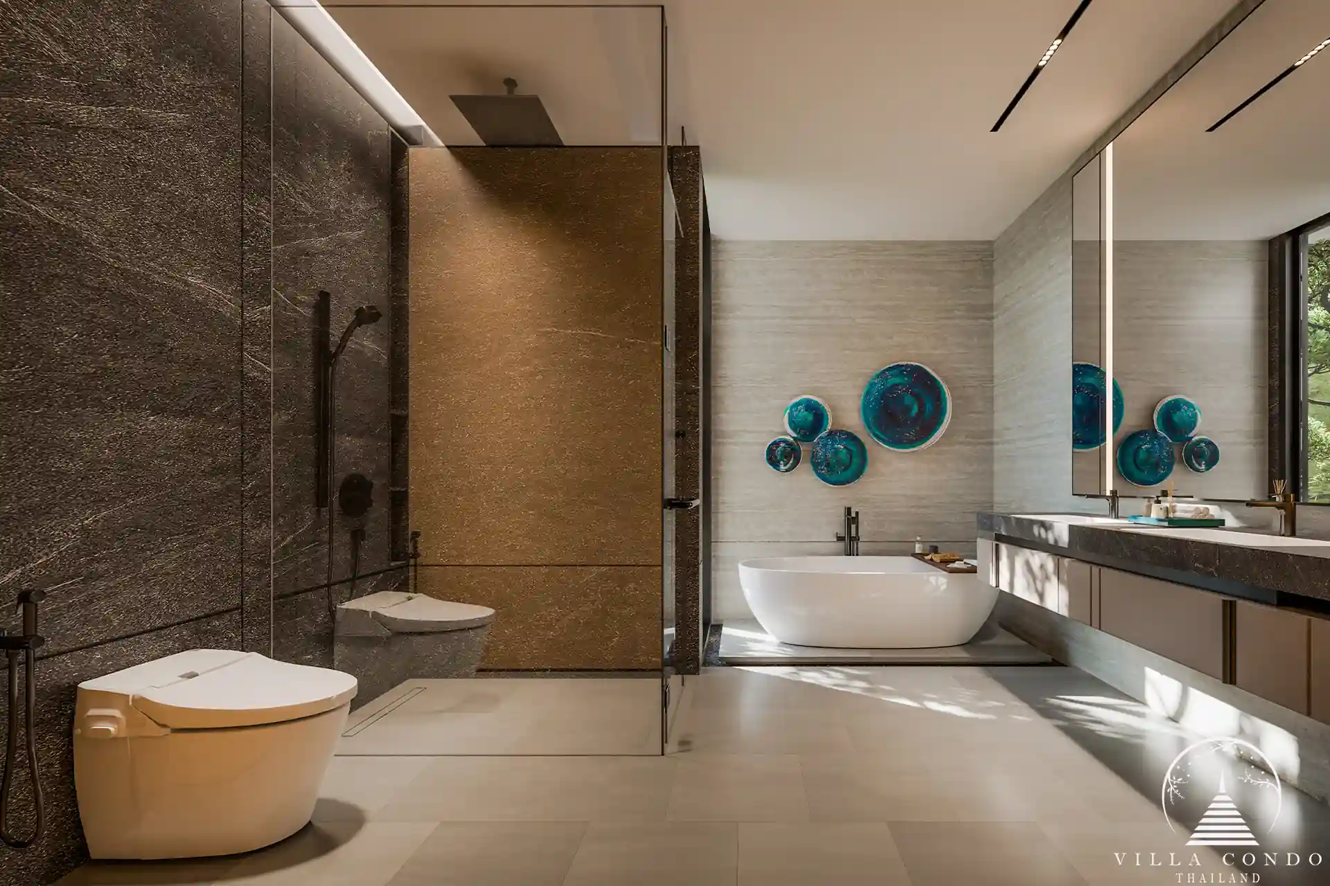 Elegant bathroom in ISOLA II villa