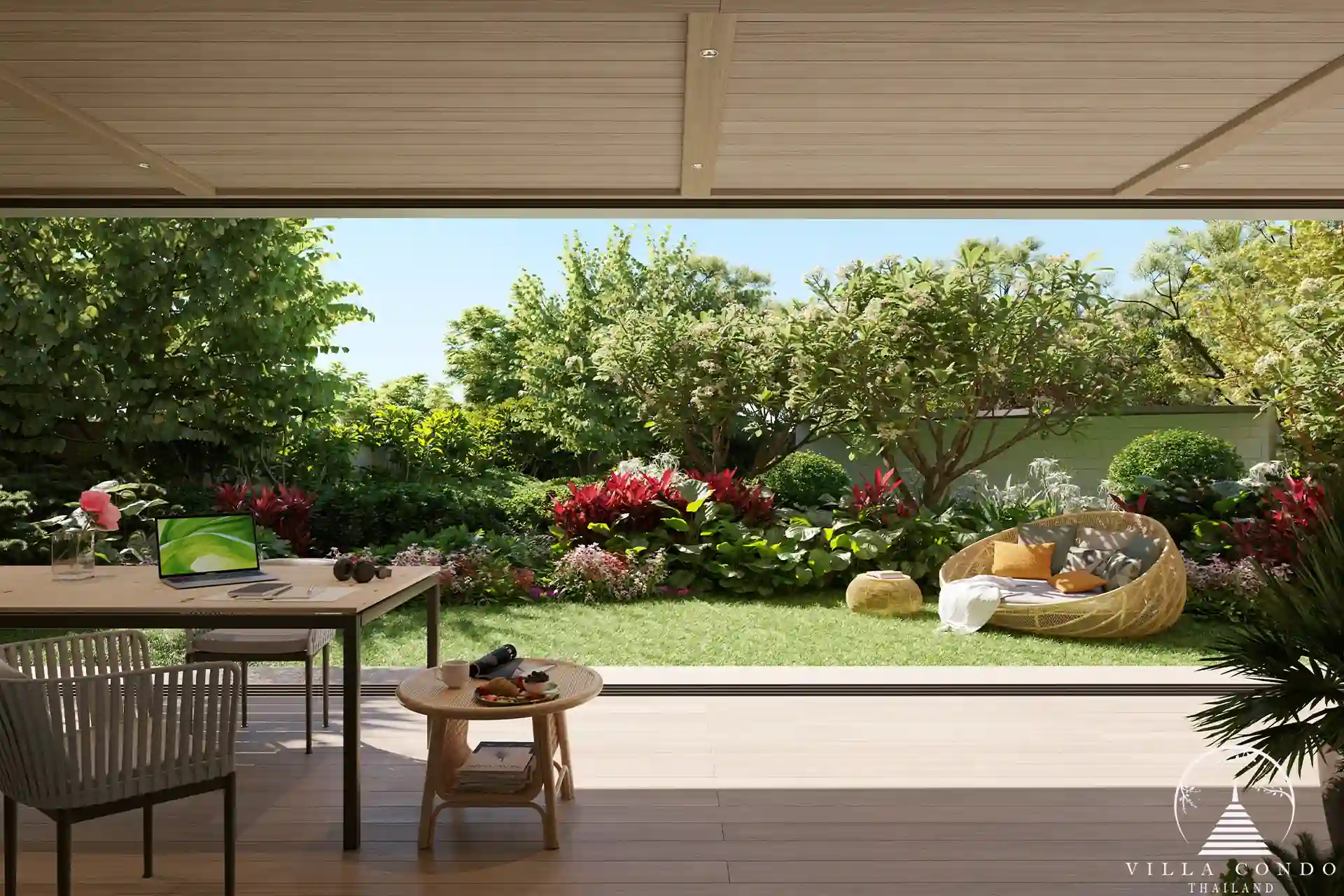 Outdoor recreational area at Laguna Seaside Residences.