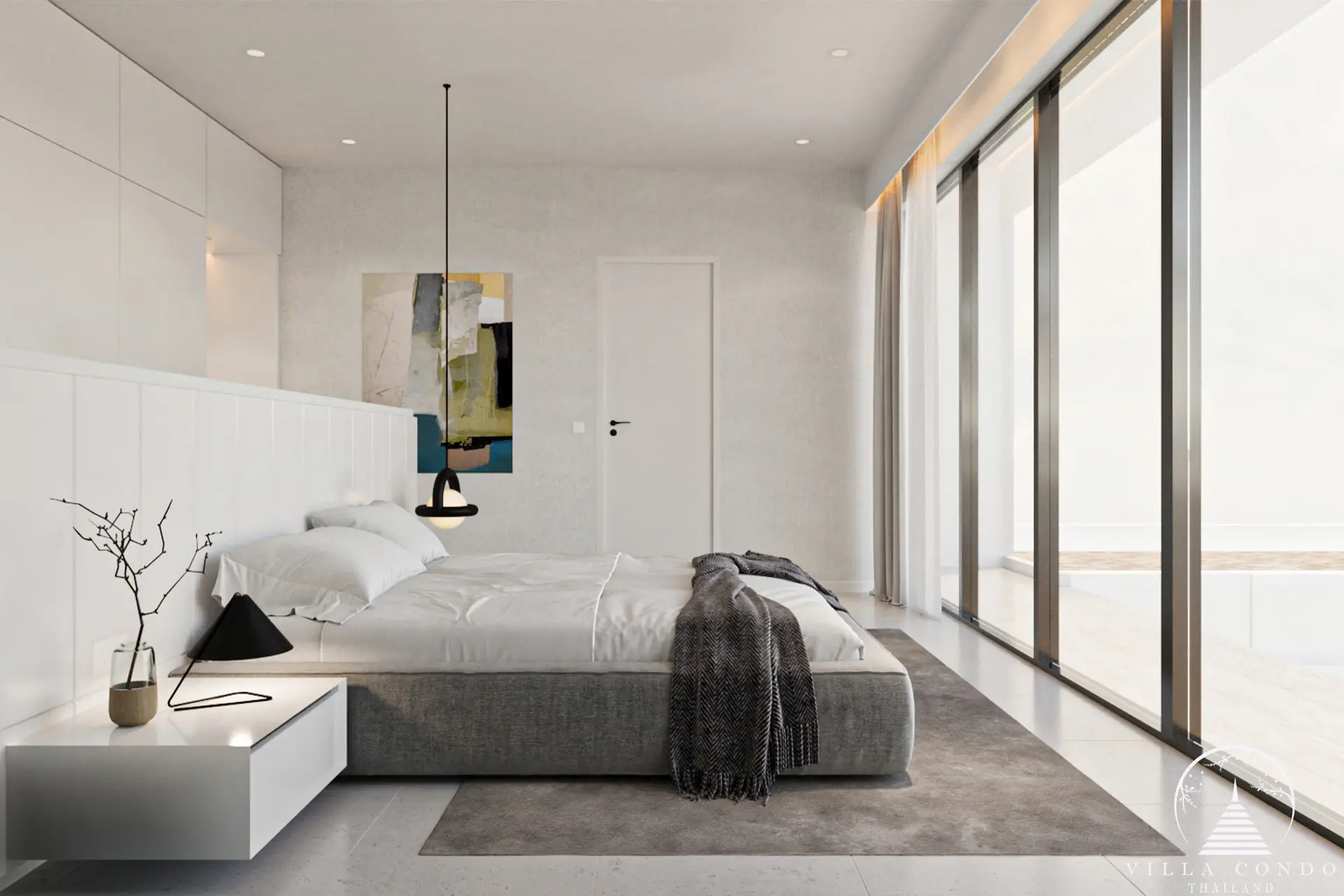 Elegant master bedroom in Lay Pearl Villas in Rawai, Phuket