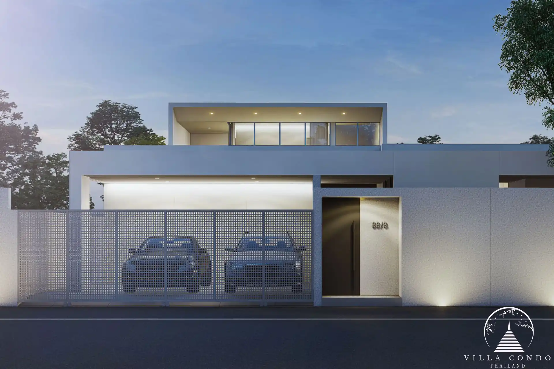 Covered private car park at Lay Pearl Villas in Rawai, Phuket